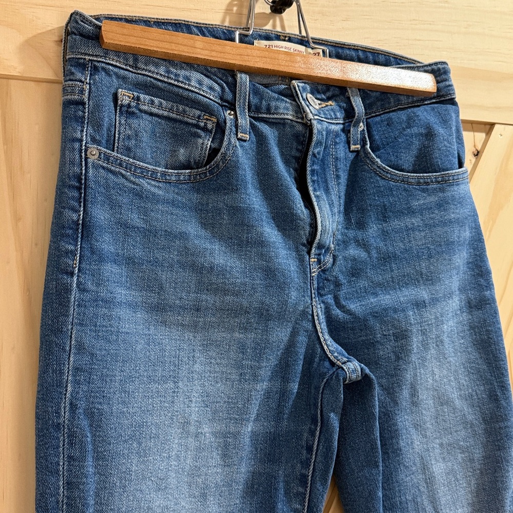 Levi's - 721 High Rise Skinny Blue Jean - 27 - Picture 5 of 10